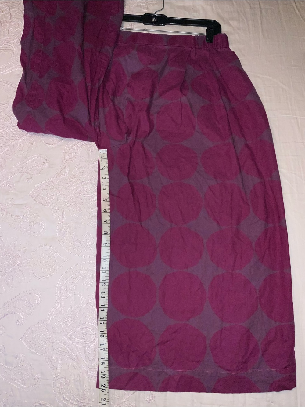 Marimekko Purple Polka Dot Cropped Wide-Leg Pants - Picture 7 of 10